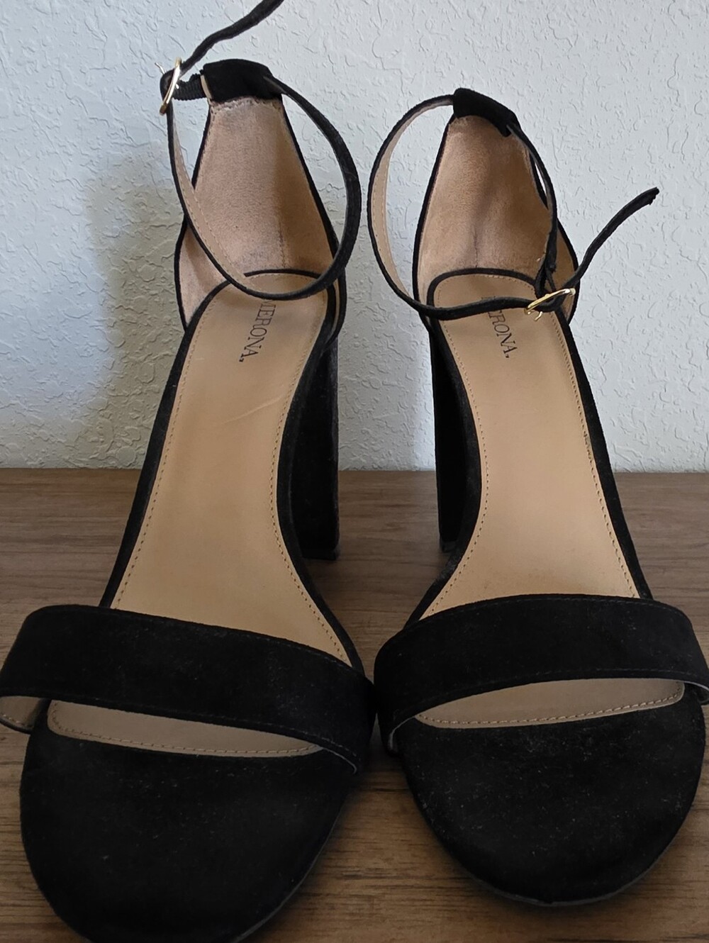 Black Ankle-Strap Block Heel Sandals - Merona